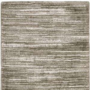 Homeroots 5' Distressed Brown Striped Area Rug – Stylish, Stain-resistant Comfort For Family Spaces & Pets 4' X 6' Polyester 575055