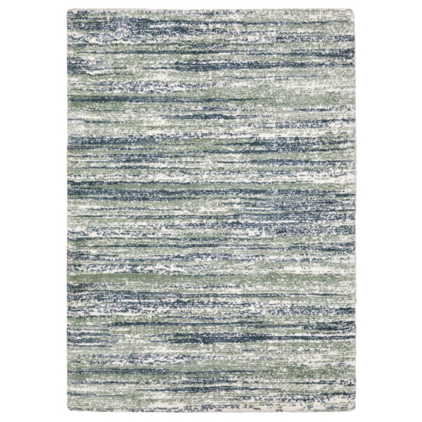 Homeroots 5' Distressed Brown Striped Area Rug – Stylish, Stain-resistant Comfort For Family Spaces & Pets 10' X 13' Polyester 575058