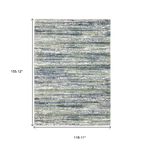 Homeroots 5' Distressed Brown Striped Area Rug – Stylish, Stain-resistant Comfort For Family Spaces & Pets 10' X 13' Polyester 575058