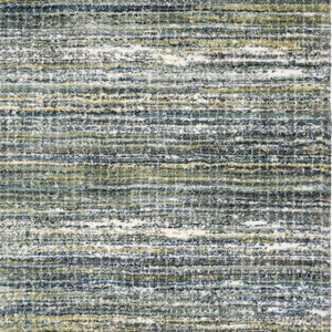 Homeroots 5' Artistic Green Geometric Area Rug - Stain Resistant Design For Stylish Living Spaces & Homes 7' X 10' Polyester 575066