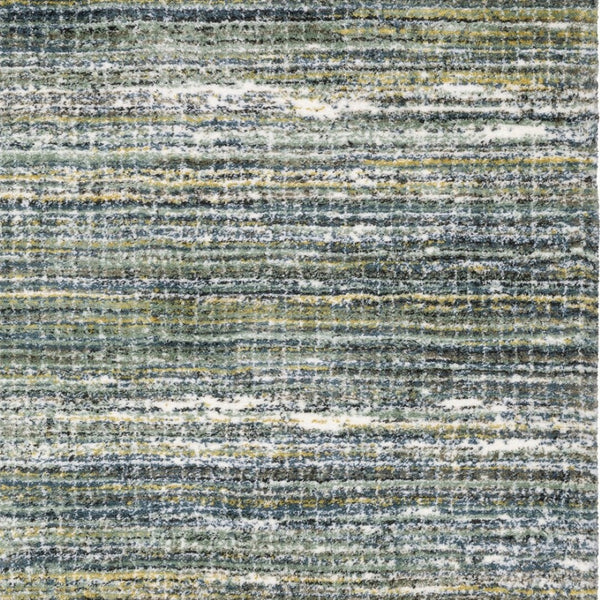 Homeroots 5' Artistic Green Geometric Area Rug - Stain Resistant Design For Stylish Living Spaces & Homes 7' X 10' Polyester 575066