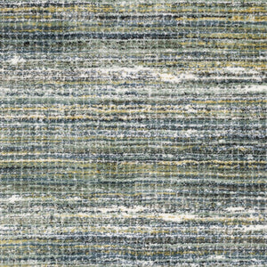 Homeroots 5' Artistic Green Geometric Area Rug - Stain Resistant Design For Stylish Living Spaces & Homes 8' X 11' Polyester 575067