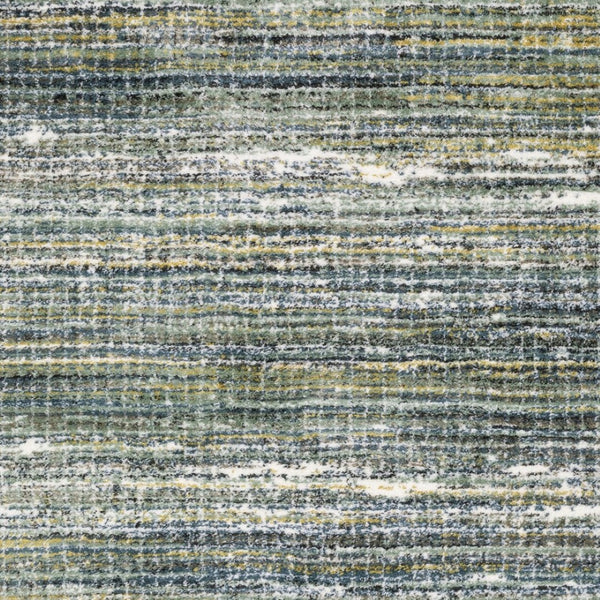 Homeroots 5' Artistic Green Geometric Area Rug - Stain Resistant Design For Stylish Living Spaces & Homes 8' X 11' Polyester 575067