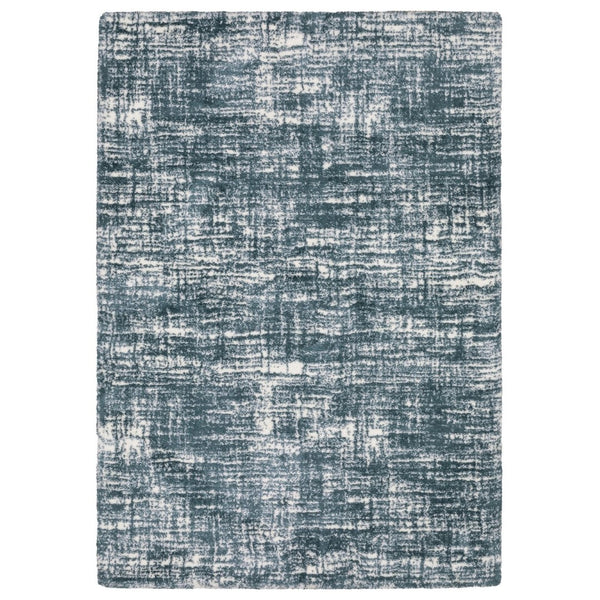 HomeRoots 5' Green and Ivory Abstract Area Rug - Modern Style, Plush Pile, Stain Resistant for Family Homes 7' X 10' 575072