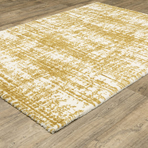 Homeroots 5' Abstract Green And Ivory Area Rug - Perfect For Kids And Pets, Stain Resistant, Artful Design 8' X 11' Polyester 575082