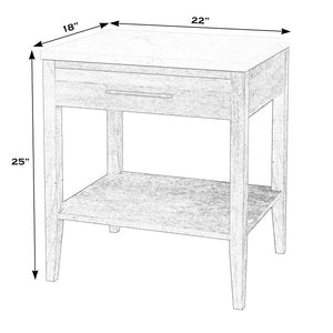 Butler Specialty Mayfair 1-drawer Nightstand With Elegant Marble Top And Antique Brass Hardware For Bedroom Storage Light Brown Java Wood,Gamelina Veneer,Mdf,Marble 5751455-butler