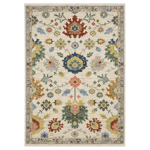 Homeroots 2' Gray Blue And Yellow Oriental Area Rug With Fringe – Stylish Design To Enhance Your Home Decor 2' X 3' Wool Blend 575202