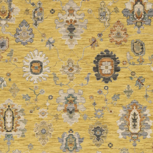 Homeroots 2' Yellow Oriental Area Rug With Fringe - Timeless Design For Cozy Home Decor And Warmth 2' X 3' Wool Blend 575208