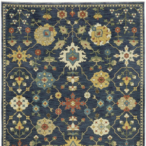 Homeroots 5' Blue Oriental Area Rug With Fringe – Stain Resistant, Stylish Design Perfect For Any Room Decor 3' X 5' Polypropylene 575219