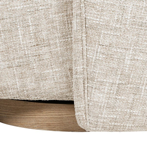 English Elm Jennifer Taylor Home - Miranda 30" Armless Swivel Accent Chair - Natural Gray Chenille, Curved Ergonomic Design & Ash Base B2719P277871