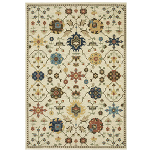 Homeroots 5' Blue Oriental Area Rug With Fringe – Stain Resistant, Stylish Design Perfect For Any Room Decor 3' X 5' Polypropylene 575221