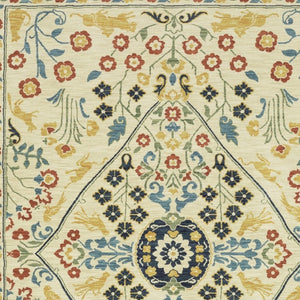 Homeroots 5' Ivory Oriental Area Rug With Fringe - Stylish, Stain-resistant Design For Cozy Home Decor 3' X 5' Polypropylene 575229