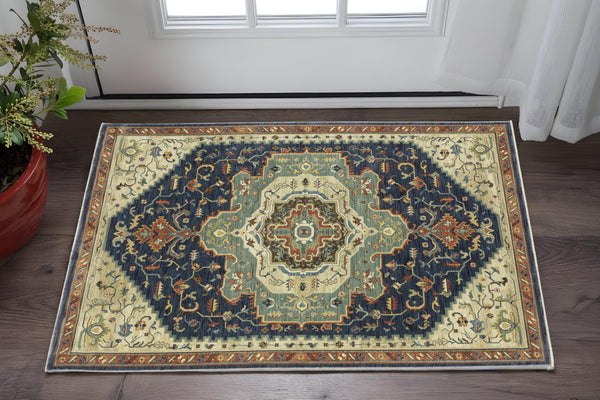 Homeroots 5' Brown Oriental Area Rug With Fringe - Stain Resistant, Warm Design Perfect For Homes With Kids & Pets 3' X 5' Polypropylene 575235