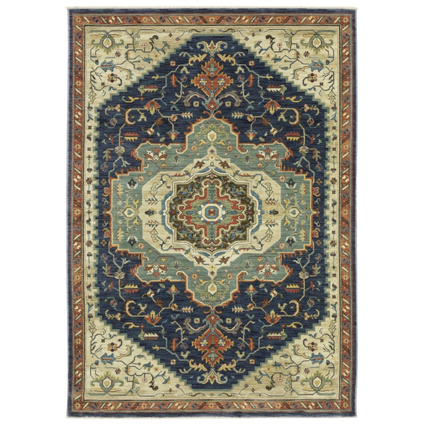 HomeRoots 5' Classic Brown and Orange Oriental Area Rug with Fringe - Durable, Stain-Resistant Design for Homes 3' X 5' 575235
