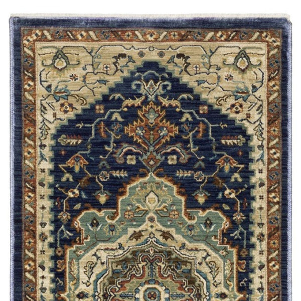 Homeroots 5' Brown Oriental Area Rug With Fringe - Stain Resistant, Warm Design Perfect For Homes With Kids & Pets 8' Runner Polypropylene 575236