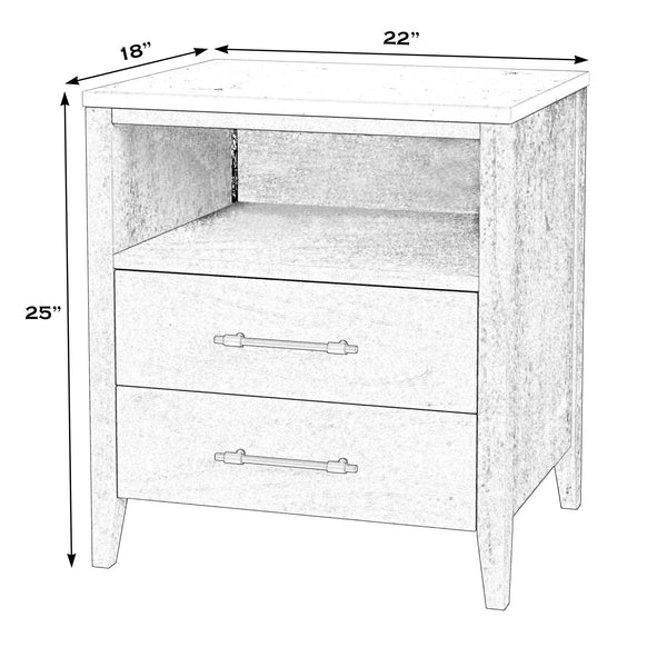 Butler Specialty Mayfair 1-drawer Nightstand With Elegant Marble Top And Antique Silver Hardware For Modern Bedrooms Black Mindi Wood,Mindi Veneer,Mdf,Marble 5752432-butler