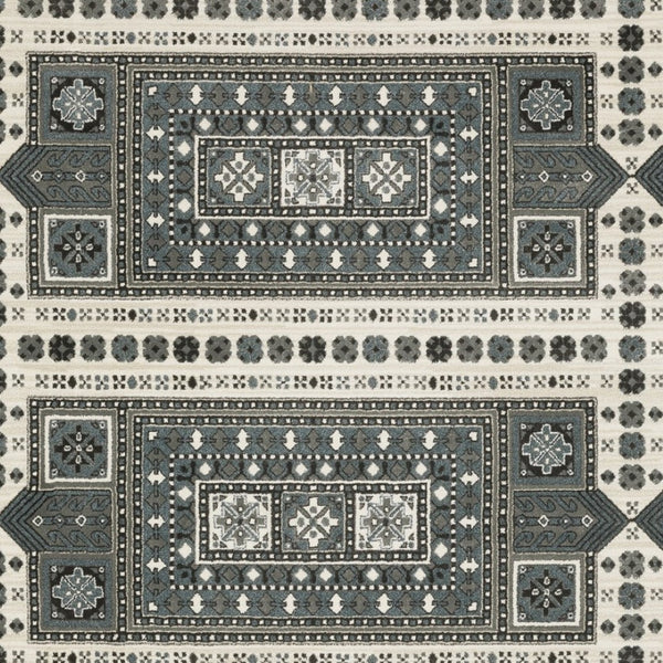 Homeroots 3' Gray Medallion Area Rug - Stylish, Stain-resistant, Perfect For Kids And Pets, Elevate Your Space! 3' X 5' Polypropylene,Polyester 575254