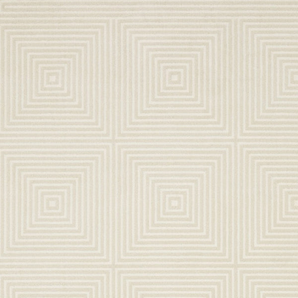 Homeroots 3' Stylish Ivory Geometric Power Loom Area Rug - Perfect For Homes With Kids And Pets, Stain Resistant 3' X 5' Polypropylene,Polyester 575257