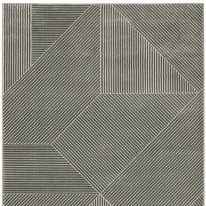 Homeroots 3' Gray Geometric Area Rug - Stylish, Stain-resistant Design For Modern Homes And Cozy Spaces 3' X 5' Polypropylene,Polyester 575261