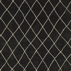 Homeroots 3' Charcoal And Ivory Trellis Area Rug - Stylish, Stain-resistant Design For Modern Home Decor 3' X 5' Polypropylene,Polyester 575265