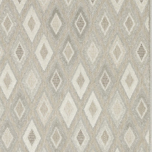 HomeRoots 5' Elegant Beige and Gray Diamond Area Rug – Durable, Stain-Resistant, Perfect for Any Home Decor 3' X 5' 575268
