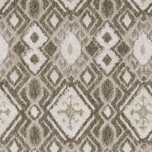 HomeRoots 5' Elegant Brown and Beige Tribal Area Rug - Durable, Stain-Resistant Design for Any Room Decor 8' Runner 575285