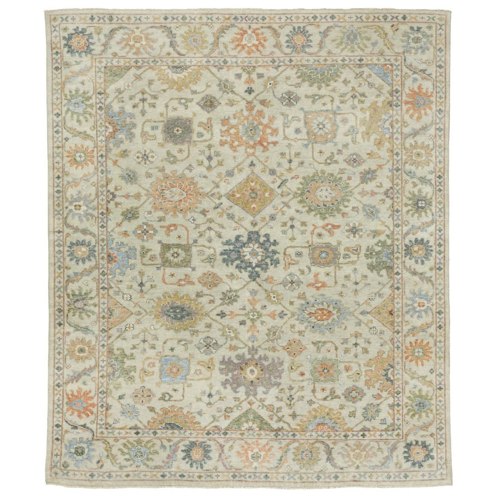 HomeRoots 2' Hand Knotted Wool Oriental Area Rug in Beige and Green – Timeless Charm for Small Spaces 2' X 3' 575286
