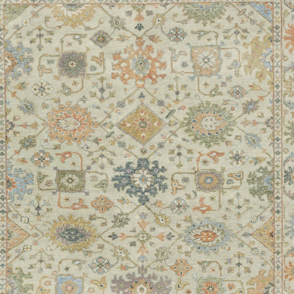 Homeroots 2' Hand Knotted Beige And Green Wool Oriental Area Rug With Fringe For Timeless Home Elegance 2' X 3' Wool 575286