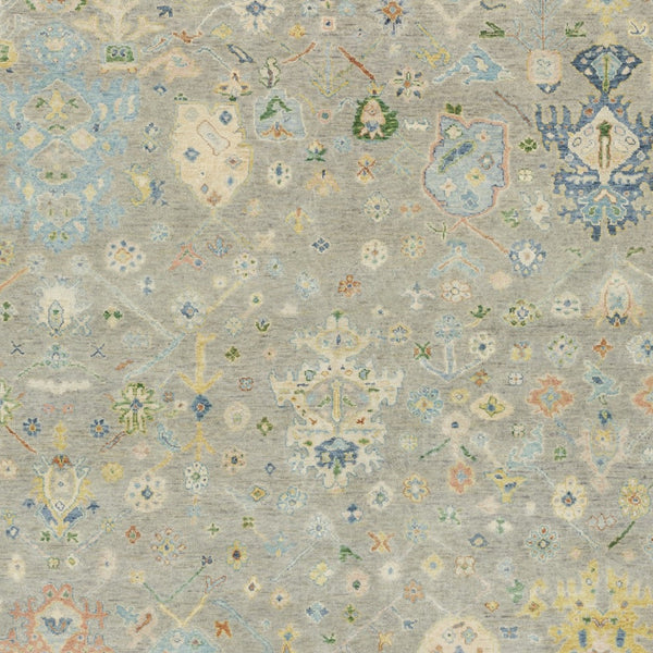 Homeroots 2' Hand Knotted Gray Blue And Yellow Wool Oriental Area Rug With Stylish Fringe For Home Decor 2' X 3' Wool 575287