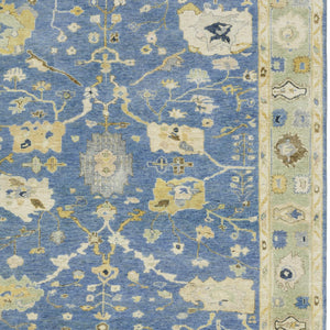 Homeroots 2' Hand Knotted Blue Wool Oriental Area Rug With Fringe - Unique Artisan Design For Cozy Elegance 2' X 3' Wool 575289