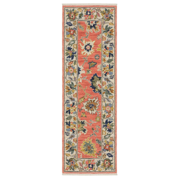 HomeRoots 6' Elegant Blue Green and Ivory Oriental Runner Rug with Fringe for Classic Home Décor Appeal 6' Runner 575293