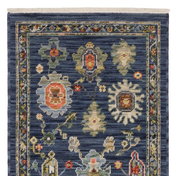 Homeroots 2' Yellow Oriental Area Rug With Fringe - Timeless Design For Cozy Home Decor And Warmth 6' Runner Wool Blend 575295