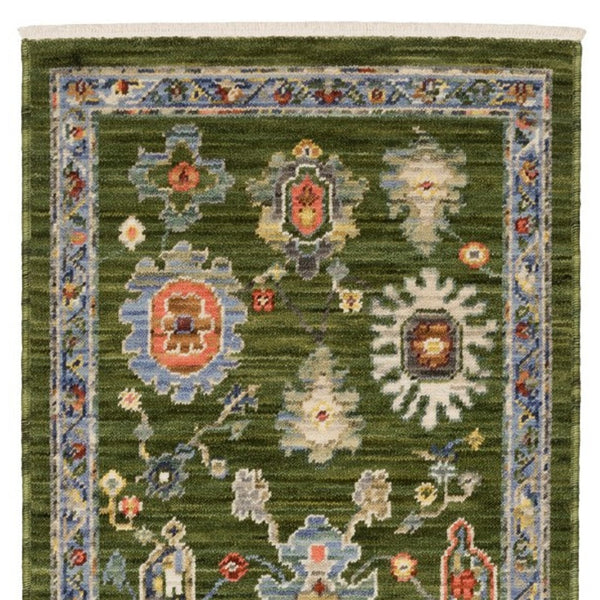 Homeroots 2' Yellow Oriental Area Rug With Fringe - Timeless Design For Cozy Home Decor And Warmth 6' Runner Wool Blend 575296