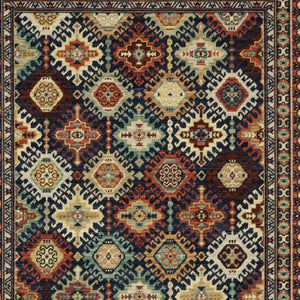 Homeroots 2' Navy Blue Oriental Area Rug With Elegant Fringe – Perfect For Adding Style And Warmth To Any Room 2' X 3' Wool Blend 575322