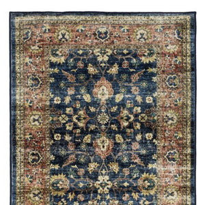 Homeroots 5' Ivory Oriental Distressed Area Rug - Stain Resistant, Non-skid Design For Stylish Home Decor 8' Runner Polyester 575326