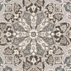 Homeroots 10' Elegant Brown Medallion Area Rug – Stain Resistant, Perfect For Homes With Kids And Pets 4' X 6' Polyester 575333