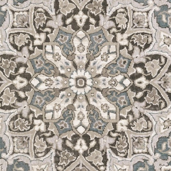 Homeroots 10' Elegant Brown Medallion Area Rug – Stain Resistant, Perfect For Homes With Kids And Pets 4' X 6' Polyester 575333