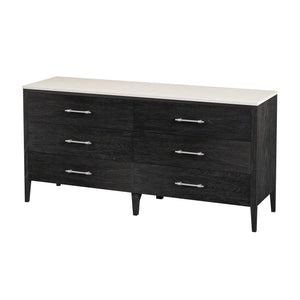 Butler Specialty Mayfair 3-drawer Chest: Exquisite Wood & Marble Design With Antique Silver Hardware For Elegance Black Mindi Wood,Mindi Veneer,Mdf,Marble 5753432-butler