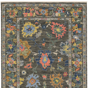 Homeroots 2' Cozy Gray Oriental Area Rug With Fringe - Elevate Your Space With Timeless Style And Warmth 3' X 5' Wool Blend 575346