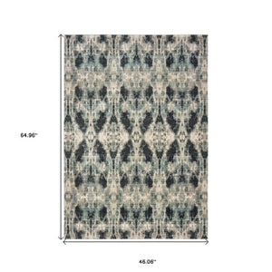 Homeroots 4' Enhance Your Space With A Stylish Gray Abstract Area Rug – Stain Resistant & Soft Texture! 4' X 6' Polypropylene 575369