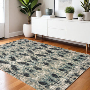 Homeroots 4' Enhance Your Space With A Stylish Gray Abstract Area Rug – Stain Resistant & Soft Texture! 4' X 6' Polypropylene 575369