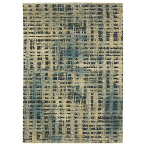 Homeroots 3' Beige Geometric Area Rug - Stylish, Stain Resistant, Perfect For Kids & Pets, Ideal For Any Room 3' X 5' Polypropylene,Polyester 575382