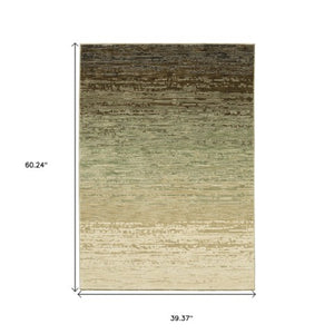 Homeroots 3'' Brown Abstract Area Rug - Stylish, Stain-resistant Comfort For Homes With Kids And Pets 3' X 5' Polypropylene,Polyester 575386