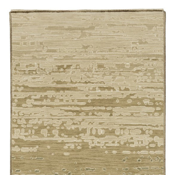 Homeroots 3'' Brown Abstract Area Rug - Stylish, Stain-resistant Comfort For Homes With Kids And Pets 8' Runner Polypropylene,Polyester 575387