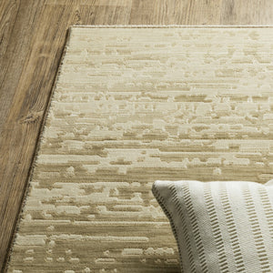 Homeroots 3'' Brown Abstract Area Rug - Stylish, Stain-resistant Comfort For Homes With Kids And Pets 8' Runner Polypropylene,Polyester 575387