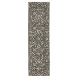 Homeroots 4' Gray Oriental Area Rug - Stylish, Stain-resistant Design For Cozy Spaces And Modern Decor 8' Runner Polyester 575395
