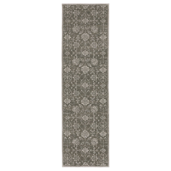 Homeroots 4' Gray Oriental Area Rug - Stylish, Stain-resistant Design For Cozy Spaces And Modern Decor 8' Runner Polyester 575395