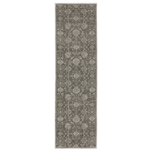 HomeRoots 4' Elegant Gray Oriental Area Rug - Timeless Design, Durable & Easy-Care for Any Room Decor 8' Runner 575395