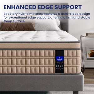 English Elm 12 Inch King Hybrid Mattress Gel Foam Pocket Springs Firm Support Cool Sleep B2716P415512