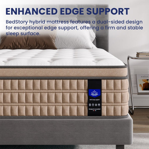 English Elm 12 Inch King Hybrid Mattress Gel Foam Pocket Springs Firm Support Cool Sleep B2716P415512